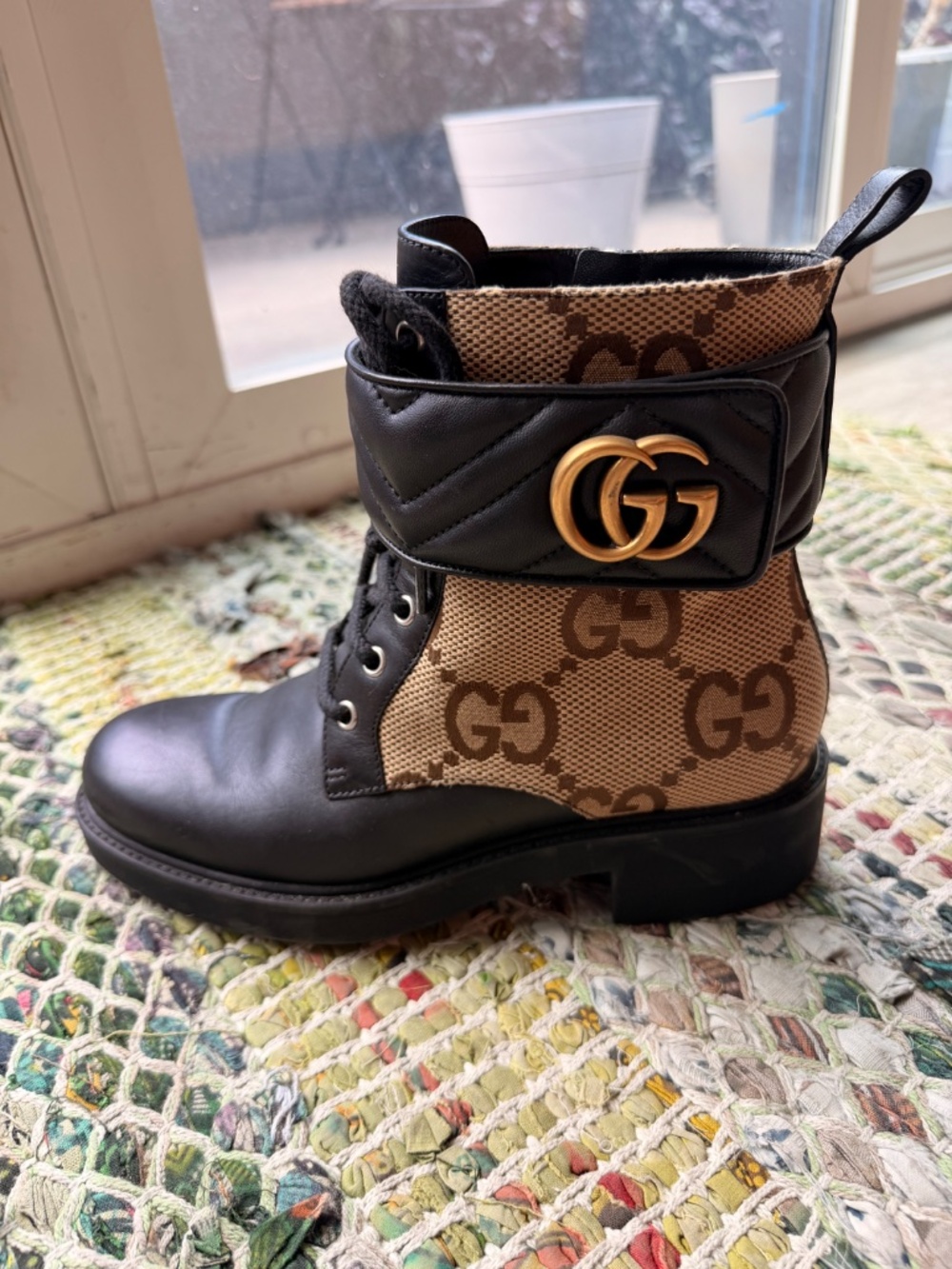 Gucci Women's GG Marmont Leather Ankle Boots - Picture 7 of 10